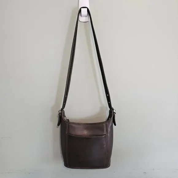 Vintage Coach Slim Duffle Sac Bag 9816 Leather Purse - Picture 2 of 13